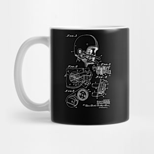 Football Helmet Vintage Patent Drawing Funny Novelty Mug